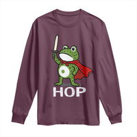Resist Frog With Sword Long Sleeve Shirt No Kings Portland Protest Saves America - Wonder Print Shop