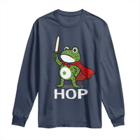 Resist Frog With Sword Long Sleeve Shirt No Kings Portland Protest Saves America - Wonder Print Shop