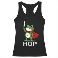 Resist Frog With Sword Racerback Tank Top No Kings Portland Protest Saves America - Wonder Print Shop
