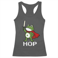 Resist Frog With Sword Racerback Tank Top No Kings Portland Protest Saves America - Wonder Print Shop