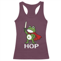Resist Frog With Sword Racerback Tank Top No Kings Portland Protest Saves America - Wonder Print Shop