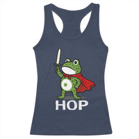 Resist Frog With Sword Racerback Tank Top No Kings Portland Protest Saves America - Wonder Print Shop