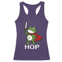 Resist Frog With Sword Racerback Tank Top No Kings Portland Protest Saves America - Wonder Print Shop