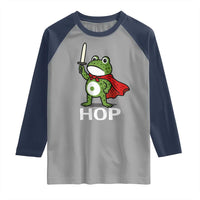 Resist Frog With Sword Raglan Shirt No Kings Portland Protest Saves America - Wonder Print Shop