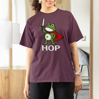 Resist Frog With Sword T Shirt For Women No Kings Portland Protest Saves America - Wonder Print Shop