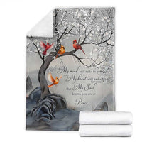 Memorial Throw Blanket My Mind Still Talks to You Cardinal Loss of Father Gift - Wonder Print Shop