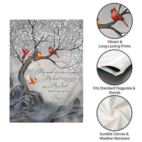 Memorial Garden Flag My Mind Still Talks to You Cardinal Loss of Father Gift - Wonder Print Shop