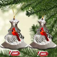Personalized Grandpa Memorial Christmas Ornament Custom Year Loss of Grandfather Gift Red Cardinal Ceramic Ornament - Wonder Print Shop