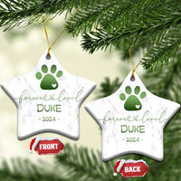 Personalized Pet Memorial Christmas Ornament Custom Name Forevel Loved - Wonder Print Shop