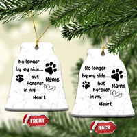 Personalized Dog Memorial Christmas Ornament Custom Name Forever In My Hearts Keepsake - Wonder Print Shop