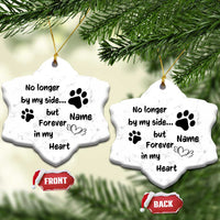 Personalized Dog Memorial Christmas Ornament Custom Name Forever In My Hearts Keepsake - Wonder Print Shop