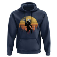 Funny Lax Bigfoot Hoodie Retro Vintage Sasquatch Lacrosse - Wonder Print Shop