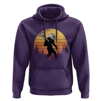 Funny Lax Bigfoot Hoodie Retro Vintage Sasquatch Lacrosse - Wonder Print Shop