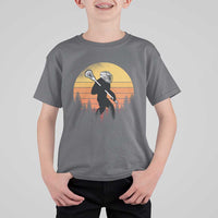 Funny Lax Bigfoot T Shirt For Kid Retro Vintage Sasquatch Lacrosse - Wonder Print Shop