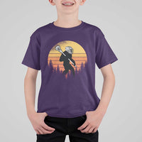 Funny Lax Bigfoot T Shirt For Kid Retro Vintage Sasquatch Lacrosse - Wonder Print Shop