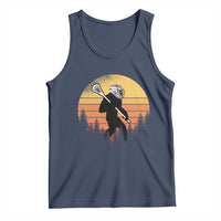 Funny Lax Bigfoot Tank Top Retro Vintage Sasquatch Lacrosse - Wonder Print Shop