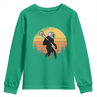 Funny Lax Bigfoot Youth Sweatshirt Retro Vintage Sasquatch Lacrosse - Wonder Print Shop