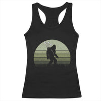 Bigfoot Golfer Racerback Tank Top Funny Sasquatch Golfing Golf Balls - Wonder Print Shop