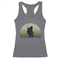 Bigfoot Golfer Racerback Tank Top Funny Sasquatch Golfing Golf Balls - Wonder Print Shop