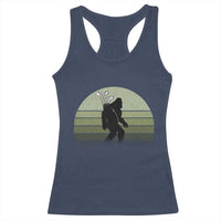 Bigfoot Golfer Racerback Tank Top Funny Sasquatch Golfing Golf Balls - Wonder Print Shop