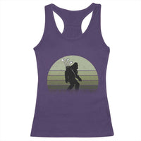Bigfoot Golfer Racerback Tank Top Funny Sasquatch Golfing Golf Balls - Wonder Print Shop