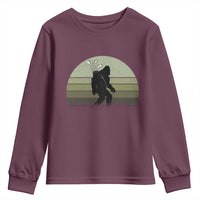 Bigfoot Golfer Youth Sweatshirt Funny Sasquatch Golfing Golf Balls - Wonder Print Shop
