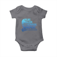Eat Sleep Lacrosse Repeat Baby Onesie Funny Lax Lover Player - Wonder Print Shop