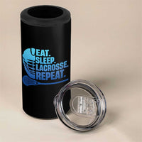 Eat Sleep Lacrosse Repeat 4 in 1 Can Cooler Tumbler Funny Lax Lover Player - Wonder Print Shop