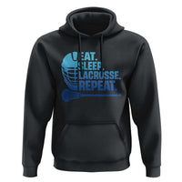 Eat Sleep Lacrosse Repeat Hoodie Funny Lax Lover Player - Wonder Print Shop