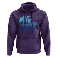 Eat Sleep Lacrosse Repeat Hoodie Funny Lax Lover Player - Wonder Print Shop