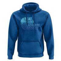 Eat Sleep Lacrosse Repeat Hoodie Funny Lax Lover Player - Wonder Print Shop