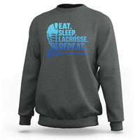 Eat Sleep Lacrosse Repeat Sweatshirt Funny Lax Lover Player - Wonder Print Shop