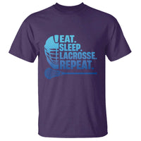 Eat Sleep Lacrosse Repeat T Shirt Funny Lax Lover Player - Wonder Print Shop