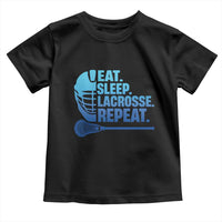 Eat Sleep Lacrosse Repeat Toddler T Shirt Funny Lax Lover Player - Wonder Print Shop