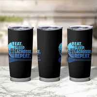 Eat Sleep Lacrosse Repeat Tumbler Cup Funny Lax Lover Player - Wonder Print Shop