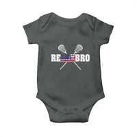 Funny Lacrosse Baby Onesie American Flag Relax Bro Lax Lover Joke
