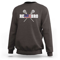 Funny Lacrosse Sweatshirt American Flag Relax Bro Lax Lover Joke