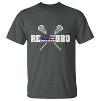Funny Lacrosse T Shirt American Flag Relax Bro Lax Lover Joke