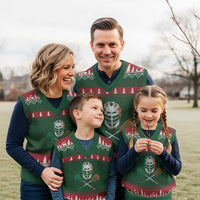 Ireland Lacrosse V-Neck Knit Sweater Vest Irish Flag Ireland - Wonder Print Shop