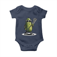 Funny Lacrosse Baby Onesie Pickle Playing Lax Lover Player - Wonder Print Shop