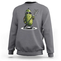 Funny Lacrosse Sweatshirt Pickle Playing Lax Lover Player - Wonder Print Shop