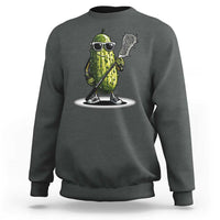 Funny Lacrosse Sweatshirt Pickle Playing Lax Lover Player - Wonder Print Shop