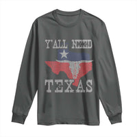 Yall Need Texas Long Sleeve Shirt State Map Vintage - Wonder Print Shop