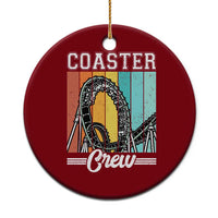 Vintage Rollercoaster Crew Ceramic Ornament Family Roller Coaster Amusement Park