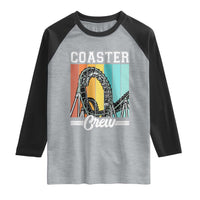 Vintage Rollercoaster Crew Raglan Shirt Family Roller Coaster Amusement Park