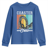 Vintage Rollercoaster Crew Youth Sweatshirt Family Roller Coaster Amusement Park