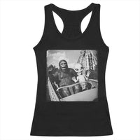 Funny Bigfoot Alien Racerback Tank Top Sasquatch UFO Coaster - Wonder Print Shop