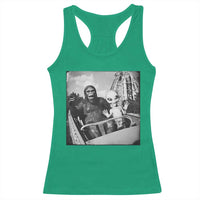 Funny Bigfoot Alien Racerback Tank Top Sasquatch UFO Coaster - Wonder Print Shop