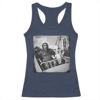 Funny Bigfoot Alien Racerback Tank Top Sasquatch UFO Coaster - Wonder Print Shop