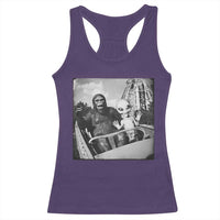 Funny Bigfoot Alien Racerback Tank Top Sasquatch UFO Coaster - Wonder Print Shop